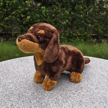 Load image into Gallery viewer, Realistic Lifelike Chocolate and Tan Dachshund Stuffed Animal Plush Toy-3