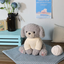 Load image into Gallery viewer, Gray Poodle Plush Toy - Sitting Gray Poodle Love-7