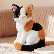 Load image into Gallery viewer, Realistic Calico Cat Plush Toy - Precious Sitting Kitty-Stuffed Animals-Calico Cat,Cat Memorial Gifts,Cats,Stuffed Animal-3
