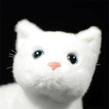 Load image into Gallery viewer, Realistic White Cat Stuffed Animal Plush Toy - Soft Fur Lifelike Detailing-11