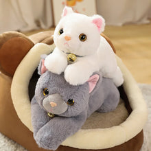 Load image into Gallery viewer, Lifelike White Cat Plush Toy - Sweet Jingle Bell Kitty-13