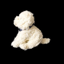 Load image into Gallery viewer, Realistic Lifelike White Goldendoodle Stuffed Animal Plush Toy - Star Print Bandana-6