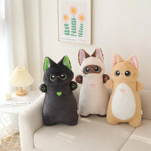 Load image into Gallery viewer, Adorable Black and White Cat Plush Toy and Pillow - Pixie Heart Kitty-Stuffed Animals-Black and White Cat,Cats,Home Decor,Pillows,Stuffed Animal-5