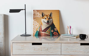 Nihonga Serenity Shiba Inu Wall Art Poster-Art-Dog Art, Dog Dad Gifts, Dog Mom Gifts, Home Decor, Poster, Shiba Inu-5