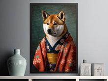 Load image into Gallery viewer, Yukata Samurai Shiba Inu Wall Art Poster-Art-Dog Art, Dog Dad Gifts, Dog Mom Gifts, Home Decor, Poster, Shiba Inu-7