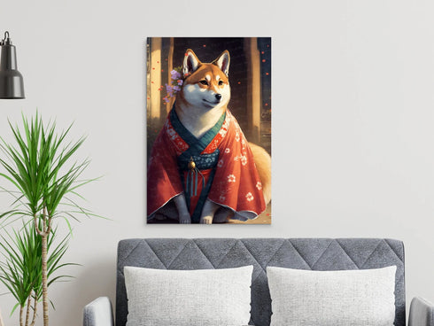 Blossom Kimono Shiba Inu Wall Art Poster-Art-Dog Art, Dog Dad Gifts, Dog Mom Gifts, Home Decor, Poster, Shiba Inu-7