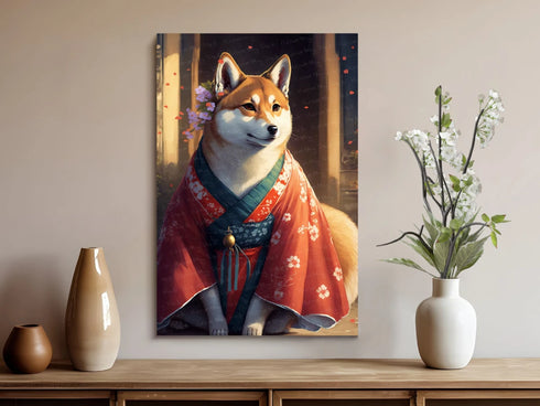 Blossom Kimono Shiba Inu Wall Art Poster-Art-Dog Art, Dog Dad Gifts, Dog Mom Gifts, Home Decor, Poster, Shiba Inu-8