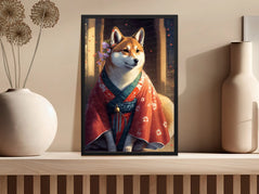 Blossom Kimono Shiba Inu Wall Art Poster-Art-Dog Art, Dog Dad Gifts, Dog Mom Gifts, Home Decor, Poster, Shiba Inu-3