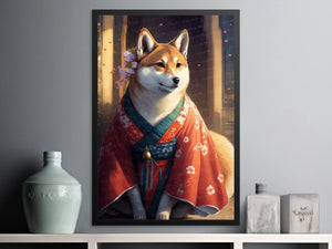 Blossom Kimono Shiba Inu Wall Art Poster-Art-Dog Art, Dog Dad Gifts, Dog Mom Gifts, Home Decor, Poster, Shiba Inu-5