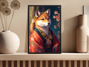 Nihonga Splendor Shiba Inu Wall Art Poster-Art-Dog Art, Dog Dad Gifts, Dog Mom Gifts, Home Decor, Poster, Shiba Inu-3