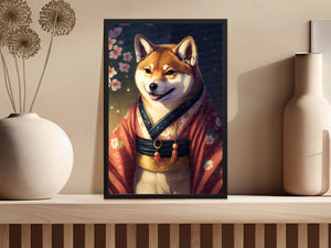 Serene Sumi-e Shiba Inu Wall Art Poster-Art-Dog Art, Dog Dad Gifts, Dog Mom Gifts, Home Decor, Poster, Shiba Inu-3