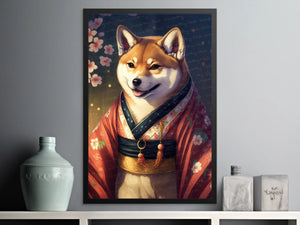 Serene Sumi-e Shiba Inu Wall Art Poster-Art-Dog Art, Dog Dad Gifts, Dog Mom Gifts, Home Decor, Poster, Shiba Inu-5