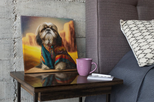 Desert Dreamer Shih Tzu Wall Art Poster-Art-Dog Art, Home Decor, Poster, Shih Tzu-1