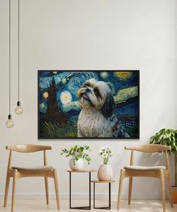 Starry Night Serenade Shih Tzu Wall Art Poster-Art-Dog Art, Dog Dad Gifts, Dog Mom Gifts, Home Decor, Poster, Shih Tzu-4