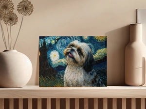 Starry Night Serenade Shih Tzu Wall Art Poster-Art-Dog Art, Dog Dad Gifts, Dog Mom Gifts, Home Decor, Poster, Shih Tzu-6