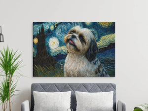 Starry Night Serenade Shih Tzu Wall Art Poster-Art-Dog Art, Dog Dad Gifts, Dog Mom Gifts, Home Decor, Poster, Shih Tzu-7