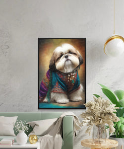 Tibetan Aristocracy Shih Tzu Wall Art Poster-Art-Dog Art, Dog Dad Gifts, Dog Mom Gifts, Home Decor, Poster, Shih Tzu-5