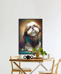 Tibetan Aristocracy Shih Tzu Wall Art Poster-Art-Dog Art, Dog Dad Gifts, Dog Mom Gifts, Home Decor, Poster, Shih Tzu-6