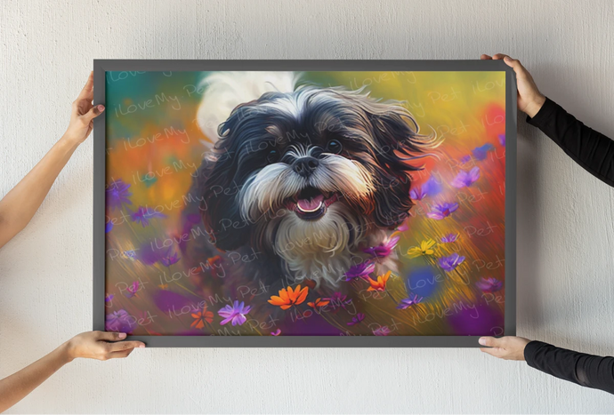 Vibrant Visions Shih Tzu Wall Art Poster-Art-Dog Art, Dog Dad Gifts, Dog Mom Gifts, Home Decor, Poster, Shih Tzu-1