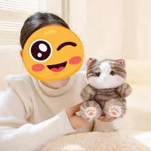 Load image into Gallery viewer, Small Brown Tabby Cat Plush Toy - Precious Chubby Cheeks Sitting Kitty-Stuffed Animals-Cats,Stuffed Animal,Tabby Cat-2
