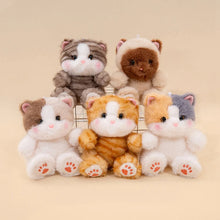 Load image into Gallery viewer, Chonky Brown Tabby Cat Plush - Cuddly Chubby-Cheeks Kitty-6