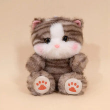 Load image into Gallery viewer, Chonky Brown Tabby Cat Plush - Cuddly Chubby-Cheeks Kitty-13cm-brown-1