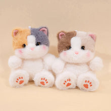 Load image into Gallery viewer, Chonky Brown and White Cat Plush - Cuddly Chubby-Cheeks Kitty-18