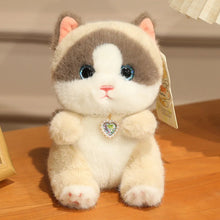 Load image into Gallery viewer, Small Calico Cat Plush Toy - Heart Shaped Necklace-14