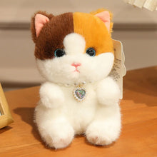 Load image into Gallery viewer, Small Orange Tabby and White Cat Plush Toy - Heart Shaped Necklace-17