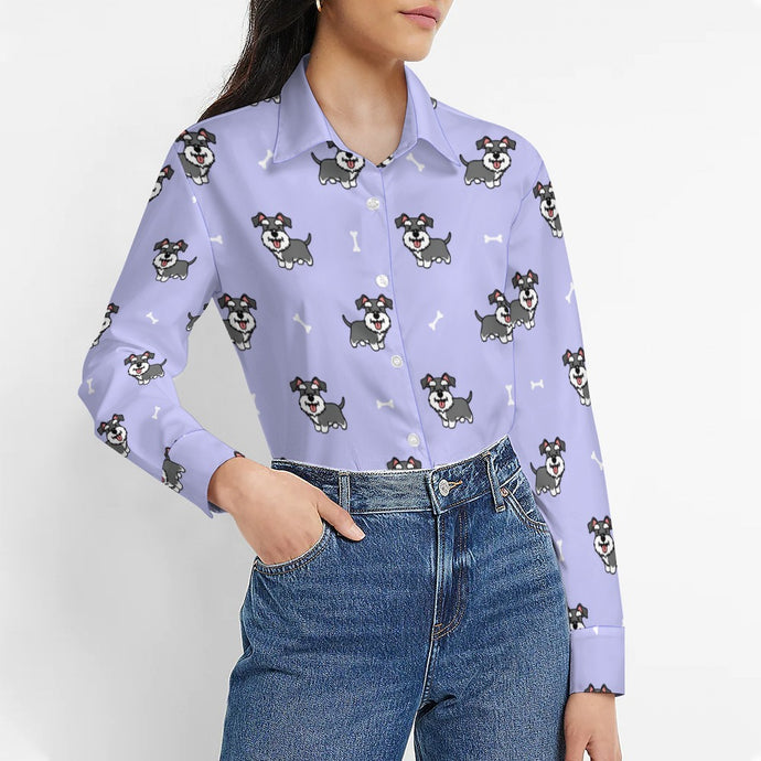 Smiling Schnauzer Delight Women's Shirt