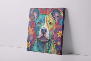 Starry Delight Pit Bull Wall Art Poster-Art-Dog Art, Home Decor, Pit Bull, Poster-4