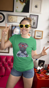 Superhero Black Pug Women's Cotton T-Shirt - 3 Colors-Apparel-Apparel, Pug, Shirt, T Shirt-3