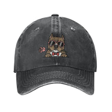 Load image into Gallery viewer, Personalized American Bully Baseball Cap - Romeo American Bully Design - Match Your Dog's Coat Color-Hats &amp; Caps-Accessories,American Bully,Baseball Caps,Dog Mom Gifts-Black-One Size-4