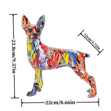 Load image into Gallery viewer, Urban-Inspired Creative Graffiti Chihuahua Statue
