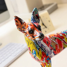 Load image into Gallery viewer, Urban-Inspired Creative Graffiti Chihuahua Statue