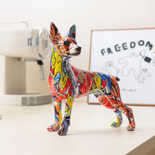 Load image into Gallery viewer, Urban-Inspired Creative Graffiti Chihuahua Statue