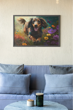 Load image into Gallery viewer, Vivacious Long Haired Chocolate Dachshund Wall Art Poster-Art-Dachshund, Dog Art, Dog Dad Gifts, Dog Mom Gifts, Home Decor, Poster-5