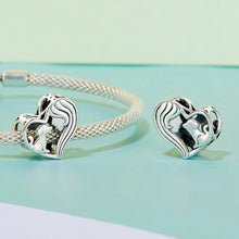 Load image into Gallery viewer, Vizsla Mom Heart Sterling Silver Charm Bead