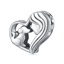 Load image into Gallery viewer, Weimaraner Mom Heart Sterling Silver Charm Bead