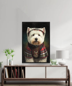 Traditional Tapestry Westie Wall Art Poster-Art-Dog Art, Dog Dad Gifts, Dog Mom Gifts, Home Decor, Poster, West Highland Terrier-2