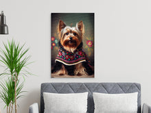 Load image into Gallery viewer, Embroidered Enchantment Yorkie Wall Art Poster-Art-Dog Art, Dog Dad Gifts, Dog Mom Gifts, Home Decor, Poster, Yorkshire Terrier-7