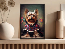 Load image into Gallery viewer, Embroidered Elegance Yorkie Wall Art Poster-Art-Dog Art, Dog Dad Gifts, Dog Mom Gifts, Home Decor, Poster, Yorkshire Terrier-3