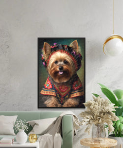 European Elegance Yorkie Wall Art Poster-Art-Dog Art, Dog Dad Gifts, Dog Mom Gifts, Home Decor, Poster, Yorkshire Terrier-5