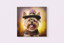 Load image into Gallery viewer, Regal Ruffian Yorkie Wall Art Poster-Art-Dog Art, Home Decor, Poster, Yorkshire Terrier-3