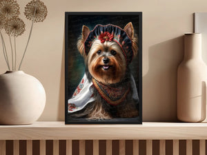 Traditional Tapestry Yorkie Wall Art Poster-Art-Dog Art, Dog Dad Gifts, Dog Mom Gifts, Home Decor, Poster, Yorkshire Terrier-3