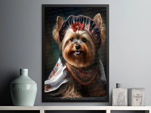 Traditional Tapestry Yorkie Wall Art Poster-Art-Dog Art, Dog Dad Gifts, Dog Mom Gifts, Home Decor, Poster, Yorkshire Terrier-4