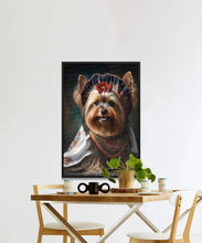 Load image into Gallery viewer, Traditional Tapestry Yorkie Wall Art Poster-Art-Dog Art, Dog Dad Gifts, Dog Mom Gifts, Home Decor, Poster, Yorkshire Terrier-6
