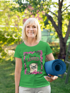 You Are Loved Pug Women's Cotton T-Shirt - 4 Colors-Apparel-Apparel, Pug, Shirt, T Shirt-3