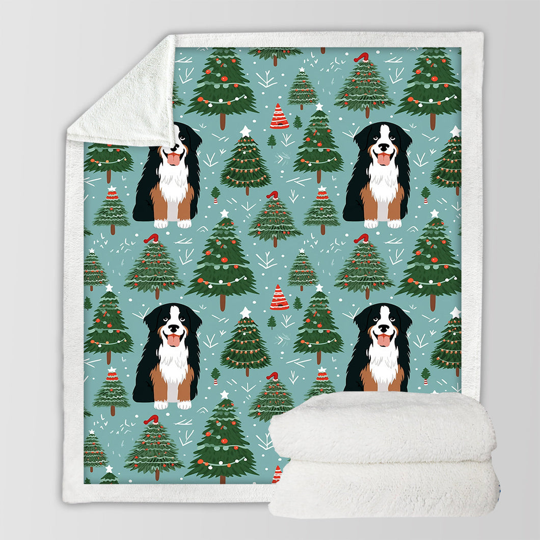 A Bernese Mountain Dog Christmas Soft Warm Fleece Blanket-Blanket-Bernese Mountain Dog, Blankets, Christmas, Dog Dad Gifts, Dog Mom Gifts, Home Decor-10