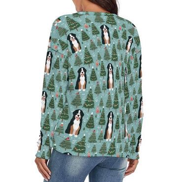 Bernese Mountain Dog Christmas Sweatshirt for Women